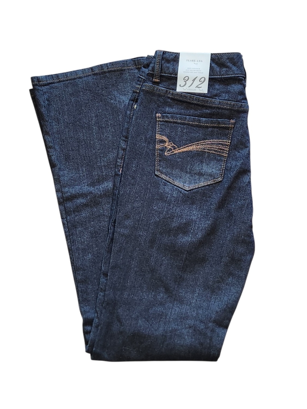 NWT The Limited Denim 312 Midrise Dark Denim Flare Western Jeans Sz 4 R Boho